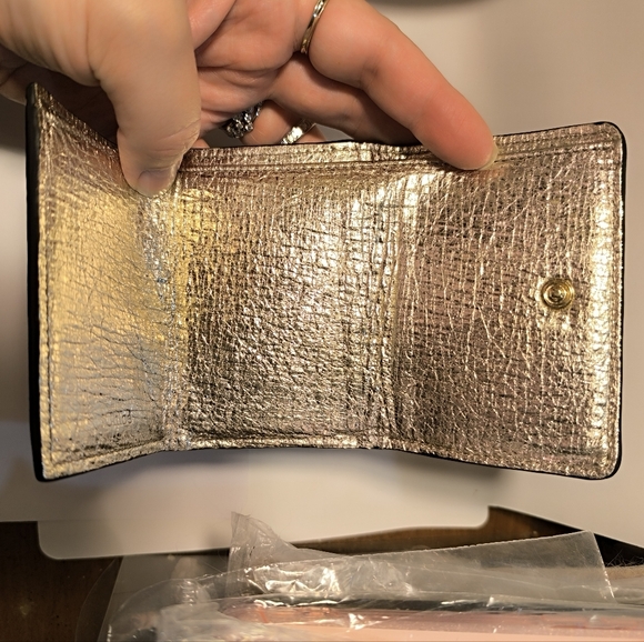 Chloe Mini Metallic Trifold Aby Wallet - Picture 12 of 16